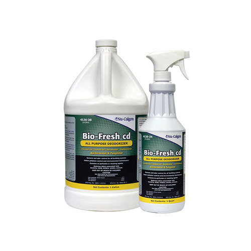 Nu-Calgon Bio-Fresh cd® 4126-34 All-Purpose Deodorizer, Liquid, 1 qt, Bottle, Base Chemical: Sodium Chlorite