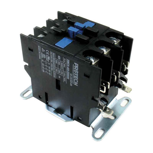 PROTECH™ 42-25103-03 Contactor, 24 V Control, 3-Pole, 40 A Switching Current, For Use With: RJMAAJ Package Heat Pumps