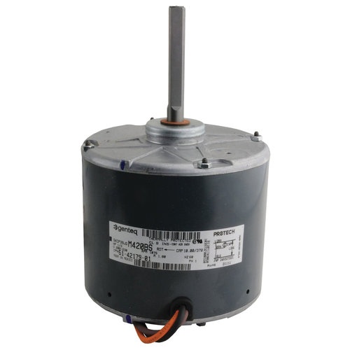 PROTECH™ 51-42179-01 Direct Drive Condenser Fan Motor, 1/3 hp Motor, 208/230 V, 1 ph, 1075 rpm Motor, 48 NEMA, 1.8 A