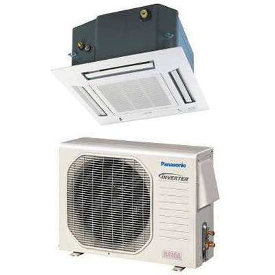 Panasonic CU-E12RB4U 4-Way Ceiling Cassette Outdoor Unit, 1 ton, R-410A Refrigerant, 11900 Btu/hr Cooling BTU, 1 ph