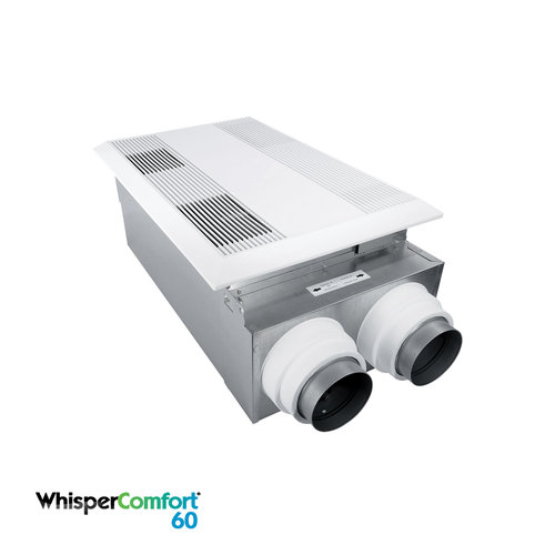 Panasonic WhisperComfort® 60 FV-06VE1 Energy Recovery Ventilator, 27 cfm Cooling, 20 to 60 cfm Heating, 120 V