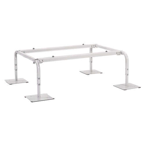 Quick-Sling® QSSB Series QSSB48-12 Equipment Stand Base With 48 in Rail, 1200 lb Load, Steel, 62.7 in L, 56 in W, Tan