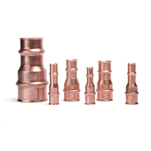 RLS® 3051 Series 3051141200111 Reducer, 7/8 in x 3/4 in, Press x Press, 700 psi Max Working Pressure, Copper