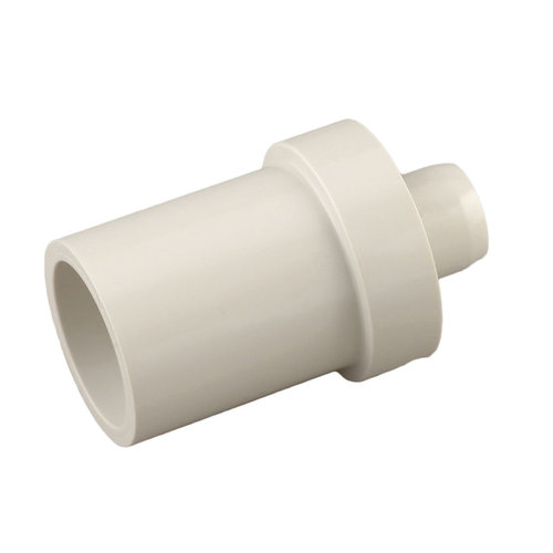 SLIMDUCT® 83024 Pipe Adapter, 3/4 in x 3/4 in, Hose x PVC, White