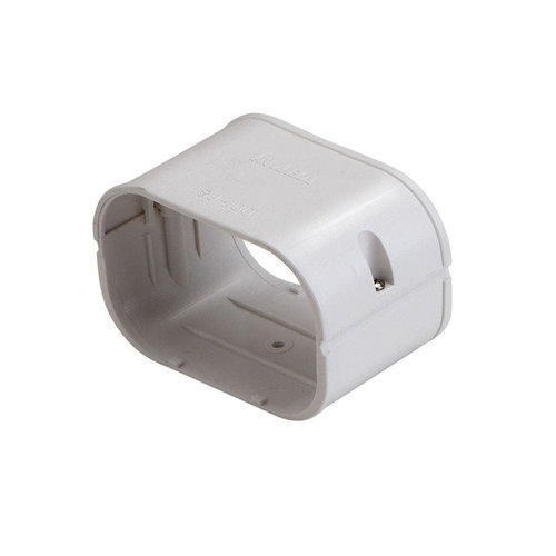 SLIMDUCT® 86110 Coupler, White, PVC, 3-3/4 in, 2-1/2 in L, 4-1/4 in W, 3 in H