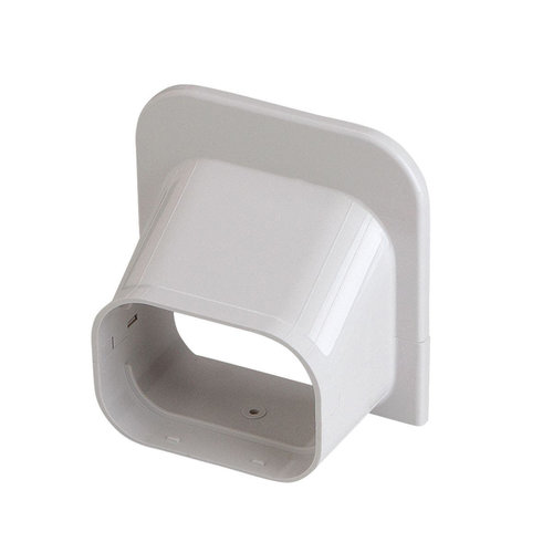 SLIMDUCT® 86114 Soffit Inlet, White, PVC, 3-3/4 in, 5-3/8 in L, 5-3/8 in W, 5-3/8 in H
