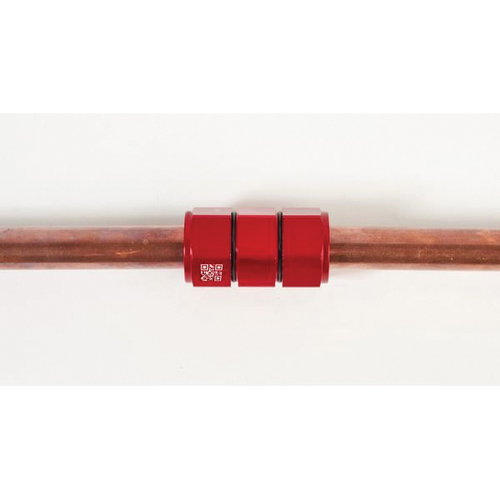 SmartLock® UNST7800 Straight Union, 7/8 in x 7/8 in, Material Construction: Aluminum Alloy, 2.48 in L, Red