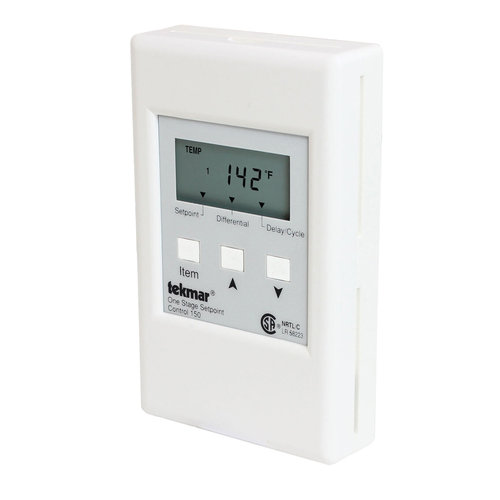 Tekmar® MS135-AL 1-Stage Set Point Control, 24 V Control, NO-NC Switch Contact, 1 to 40 deg F Differential, 50/60 Hz