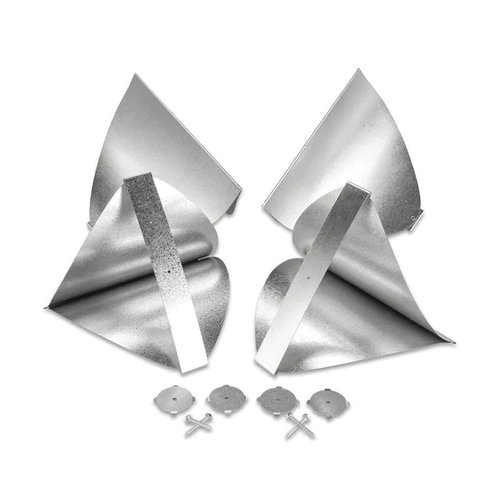 The Unico System® UPC-11-10R-4 Duct Turning Vane, Round Duct, Steel, Galvanized, 10 in Duct