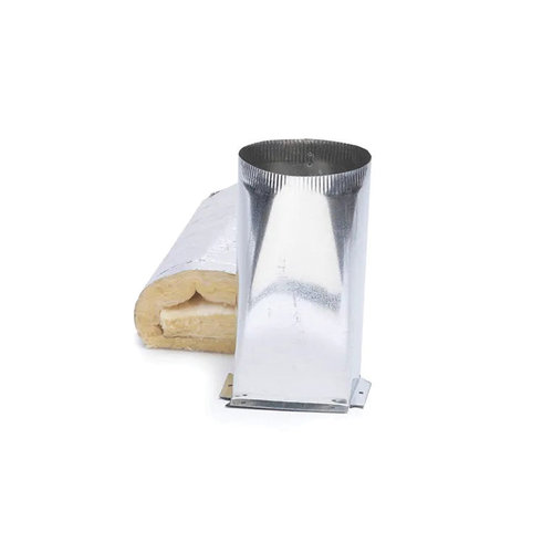 The Unico System® UPC-61-1218 Round Supply Adapter, 4-3/4 in H, 12 in W, 8 in D, For Duct Size: 7 in, Steel