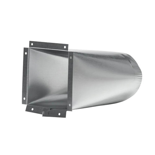 The Unico System® UPC-61-2430 Round Supply Air Plenum Adapter, Air Plenum Adapter, 8 in H, 12 in W, 7-1/2 in D, Steel