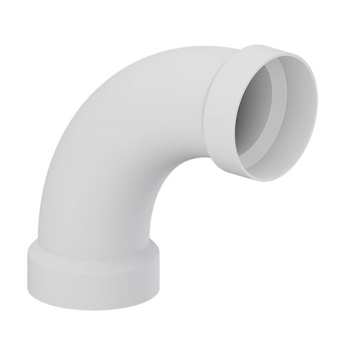 Tigre 304-3379 Long Sweep Elbow, 2 in x 2 in, Hub x Hub, 90 deg, White, PVC