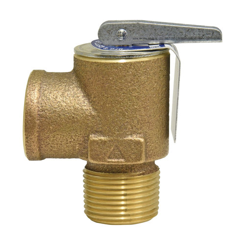 WATTS® 335 Series 0342692 Boiler Pressure Relief Valve, 3/4 in x MNPT x FNPT, Bronze Body, 30 psi Max Working Pressure