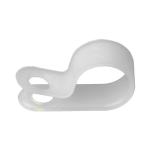 Wagner® WC08 Wire and Cable Clamp, Nylon, 1/2 in Max Bundle Dia, White, 0.486 in W, 0.057 in H