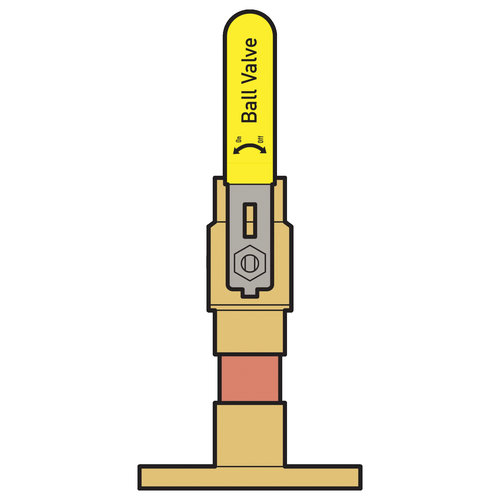 Webstone 5140 Series H-51404 Uni-Flange Ball Valve, 1 in x 1 in, Sweat x Rotating Flange, Brass Body, 3-5/16 in H