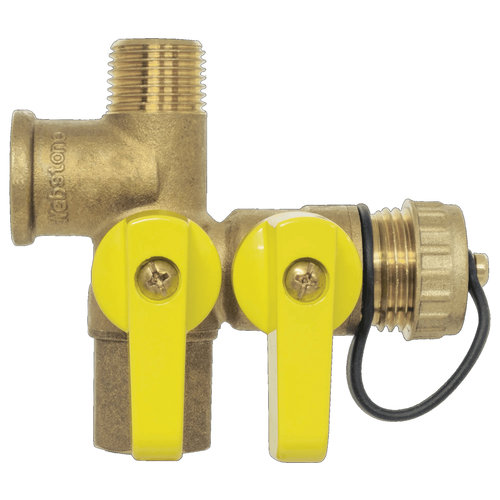Webstone Pro-Pal® 4167 Series H-41672 Expansion Tank Pro Service Valve With Hi-Flow Hose Drain, 1/2 in x 1/2 in
