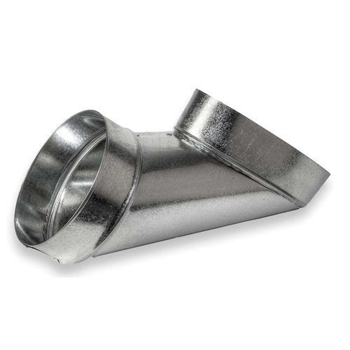 ZM Sheet Metal No 74 Series 074-070730 End Boot, For Duct Size: 30 in, Oval to Round Duct, 7 x 7 in Register Opening