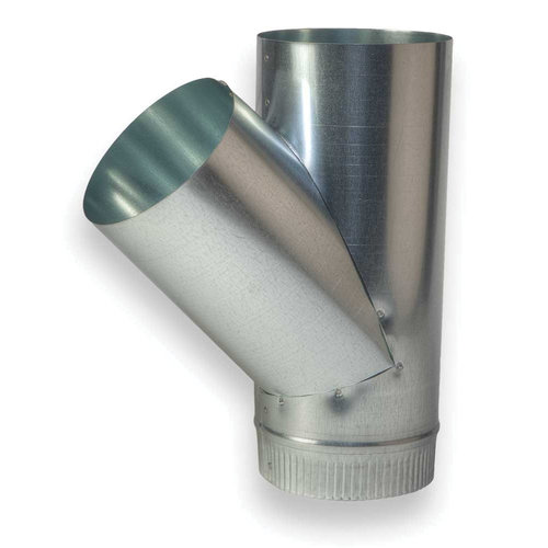 ZM Sheet Metal No 84 Series 084-040404 Tee Wye, Round Duct, 4 in x 4 in x 4 in, 45 deg