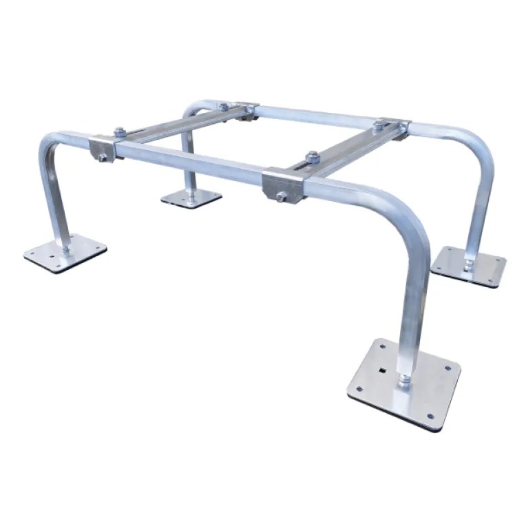 DiversiTech® QSMS1201-AL QuickSling Adjustable Mini Split Stand, 12 in Tall, Aluminum, Fits 11 in to 16 in Depth