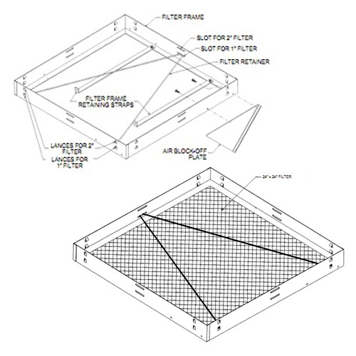 Rheem® RXRY-B01 Filter Kit, For Use With: Endeavor® Line RHPA Packaged Heat Pumps