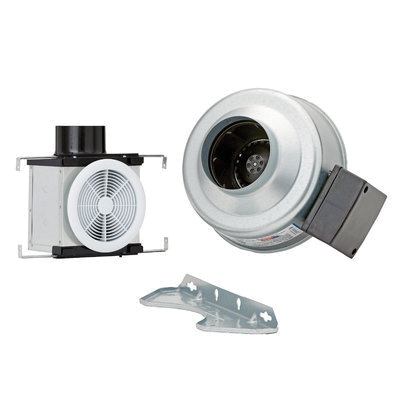 fantech® PB Series 40568 Bathroom Fan With Grille, 123 cfm, 120 V, 0.18 A, For Duct Size: 4 in, 25 W Fan, 8-1/2 in W