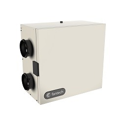 fantech® SH Series 463800 Heat Recovery Ventilator, HRV Ventilator, 52 cfm, 120 V, Horizontal Installation/Mounting