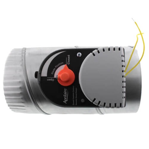 Aprilaire® 6607 Zone Damper, Round Duct, 7 in Dia, 24 V, Motorized: Yes, Galvanized Steel, 6 W
