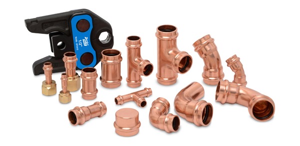 ZoomLock® 777103 Press Coupling, 5/8 in, Flame-Free Refrigerant Fitting, 40 per Case