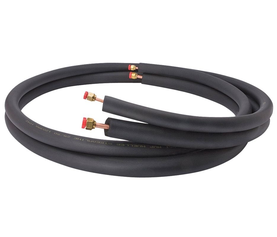 Linesets, Inc DL04080850KX Plain End Line Set, 1/2 in Insulation, 1/4 in Liquid Line, 1/2 in Suction Line, 50 ft L
