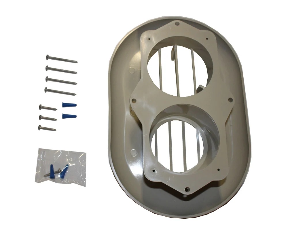 DiversiTech® HVENT-3 Flush Mount Side Wall Vent Kit, 3 in