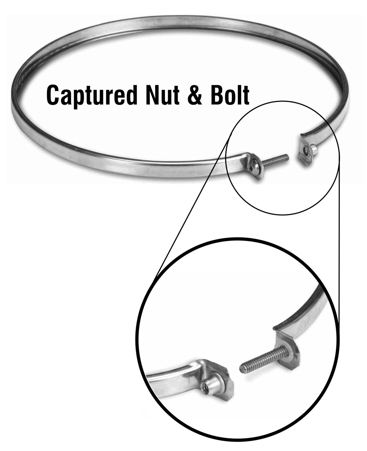 Hart & Cooley® 8TLCLB Locking Band, 8 in, Stainless Steel, For All Fuel Chimney Vent