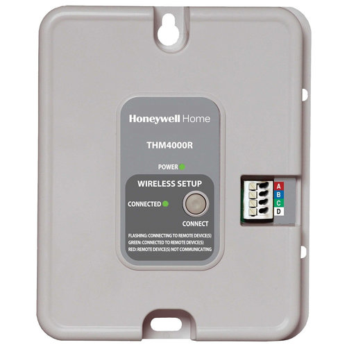 resideo THM4000R1000/U Wireless Adapter, 5-9/16 in H, 4-3/8 in W, 1-1/4 in D, Gray