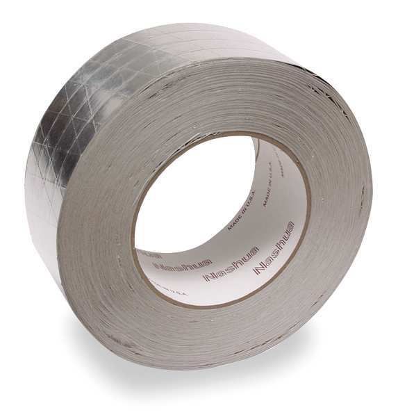 Nashua® 1087627 Multi-Purpose Plain Foil Tape, 2 in W, 50 yd L, 5 mil Thick, Aluminum, Silver