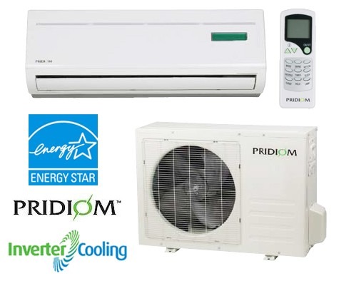 Pridiom AWS181HX Single Zone Inverter Indoor Unit, 1.5 ton, R-410A Refrigerant, 18000 Btu Cooling BTU, 220-240 V, 1 ph