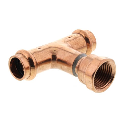 Cello Products BP12-20-20-12 Reducing Tee, 1-1/4 in x 1-1/4 in x 3/4 in, Press x Press x FPT, Copper