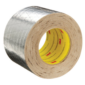 3M™ VentureClad™ 750351-50015 FSK Facing Tape, 2.51 in W, 50 yd L, 4 mil Thick, Aluminum, 39 lb/in Tensile Strength