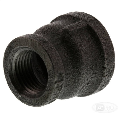 BRAMEC® 521-343 Reducing Coupling, 3/4 in x 1/2 in, Black Malleable Iron, Threaded