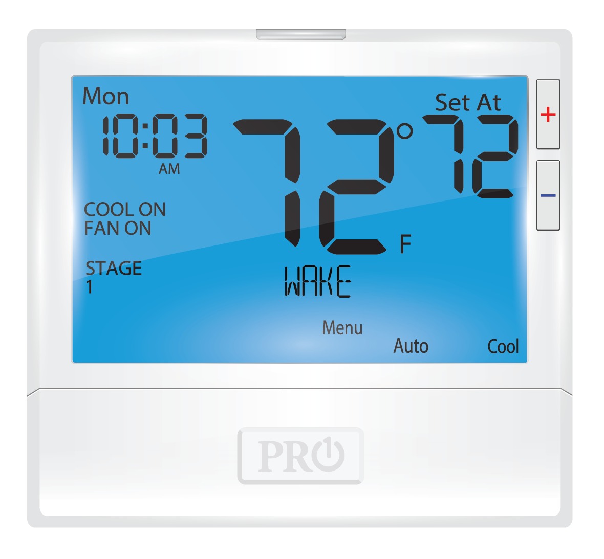 PRO1® PRO1-T855 Universal Thermostat, 2 Heat/2 Cool, 5+1+1 Programmable or Non-Programmable