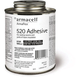 AEROFLEX® 520 Series AAD520002 Contact Adhesive With Brush Top, 1/2 pt, Can, Greenish Yellow, Liquid