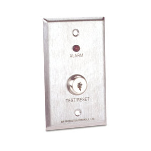 Air Products and Controls MS-KA/R Remote With Red Alarm LED and Key Test Reset, 24 V, 15 mA, Pigtail, 114.3 mm L
