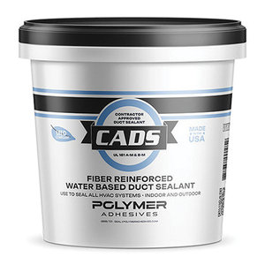 Airseal® CADS-1 Fiber Reinforced Duct Sealant, Gray, 80 sq-ft Coverage Rate, 1 gal, Pail, 10 in-WC Max Working Pressure