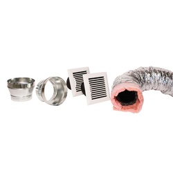 Aprilaire® 5546 8 In Living Space Duct Kit (25 Ft Of Insulated Flex Duct With 2 Quick Install Grilles And 2 Reducers)