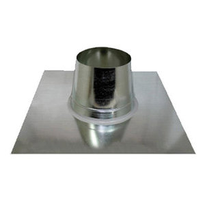 Artis Metals FP4 Pipe Flashing, For Pipe Size: 4 in, Flat Roof Pitch, Galvanized, 5-3/8 in H, 15 in W