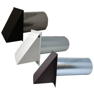 Artis Metals PSDWV7BL Wall Cap, For Duct Size: 7 in, Round Duct, 9-3/8 in W Wall Opening, 9 in L Wall Opening, Black