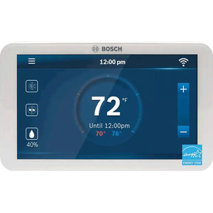 BOSCH 7-738-007-442 All-in-One Smart Thermostat, 24 V, 4H/2C-Stage, Touch Screen Display, +/-1 deg F Accuracy