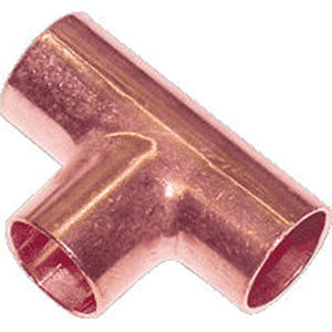BRAMEC® 10240 Tee, 1 in x 1 in x 1-1/8 in, C x C x C, Copper, Material Construction: Copper