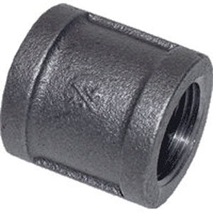 BRAMEC® 17282 Coupling, 1/2 in x 1/2 in, Material Construction: Malleable Iron, Black, Iron