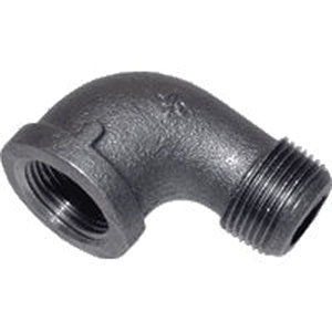 BRAMEC® 17294 Street Elbow, 1/2 in x 1/2 in, 90 deg, Material Construction: Malleable Iron, Black, Iron