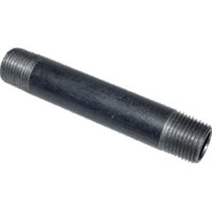 BRAMEC® 17328 Welded Nipple, 1/2 in x 1/2 in, Black, 8 in L, Material Construction: Steel