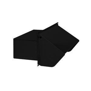Broan-NuTone® 639 Wall Cap, For Duct Size: 3-1/4 x 10 in, Steel, Black, 12-3/4 in W, 5-5/8 in H, 4-7/8 in D
